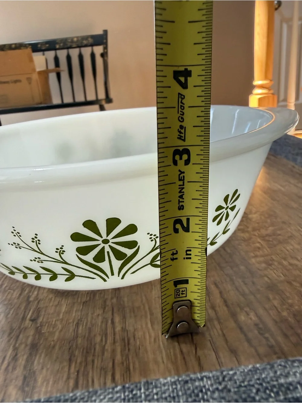 Vintage Glasbake | Green Crazy Daisy Casserole Dish | 2 QT J514 Made in USA
